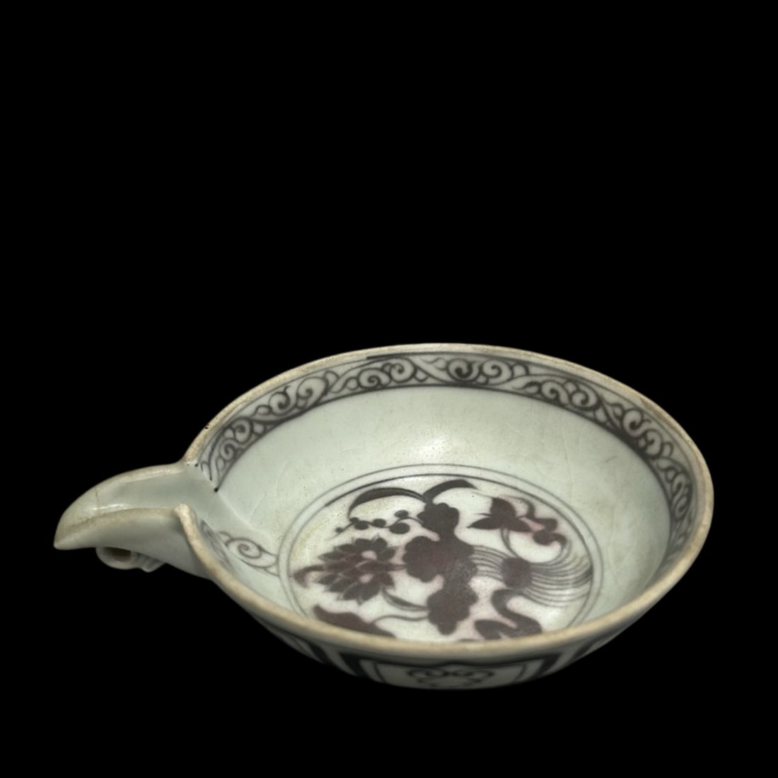 An Exquisite Underglaze-Red Lotus Pattern Brush Washer: An Exquisite Underglaze-Red Lotus Pattern Brush Washer