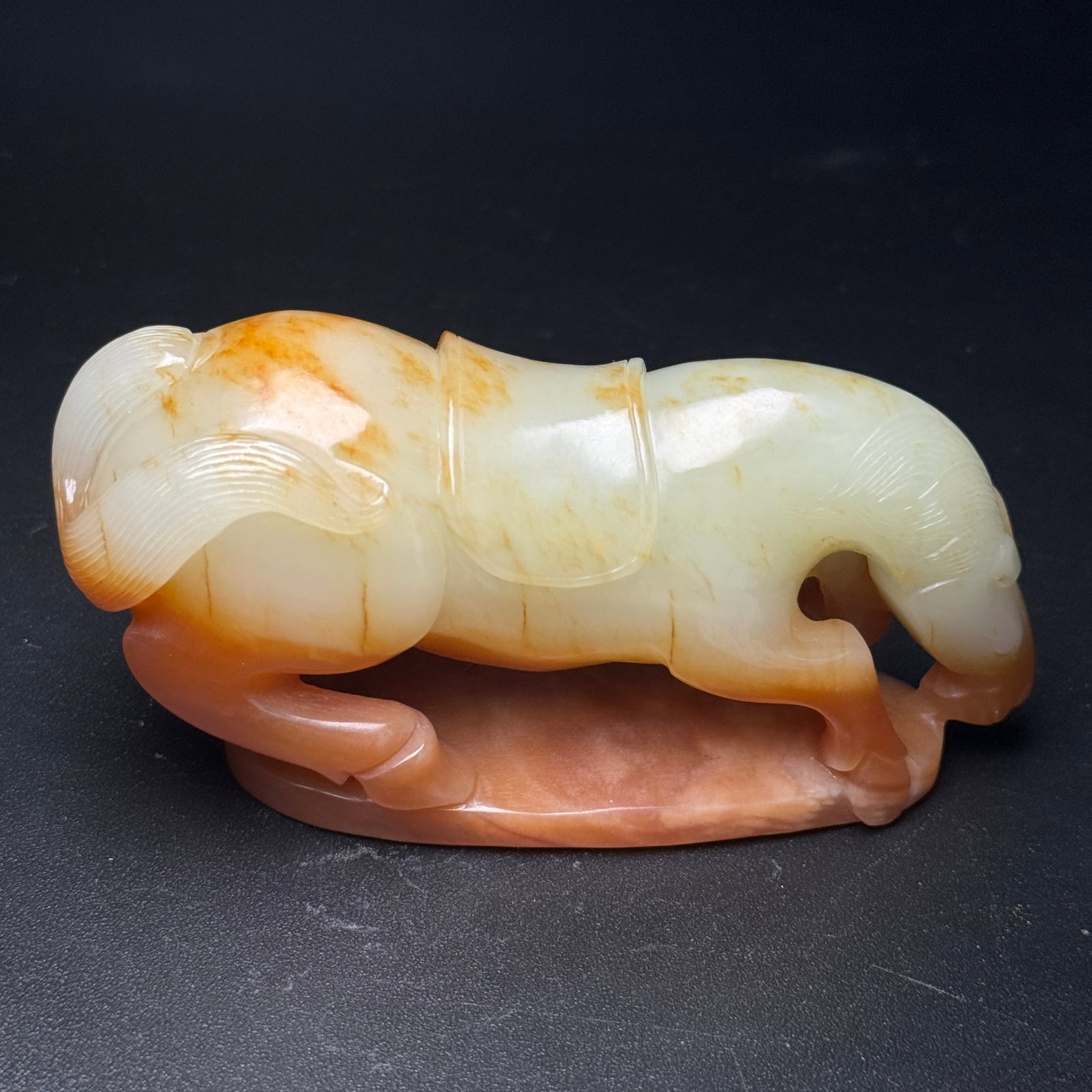 An Exquisite White Jade Horse Ornament (1 of 7)