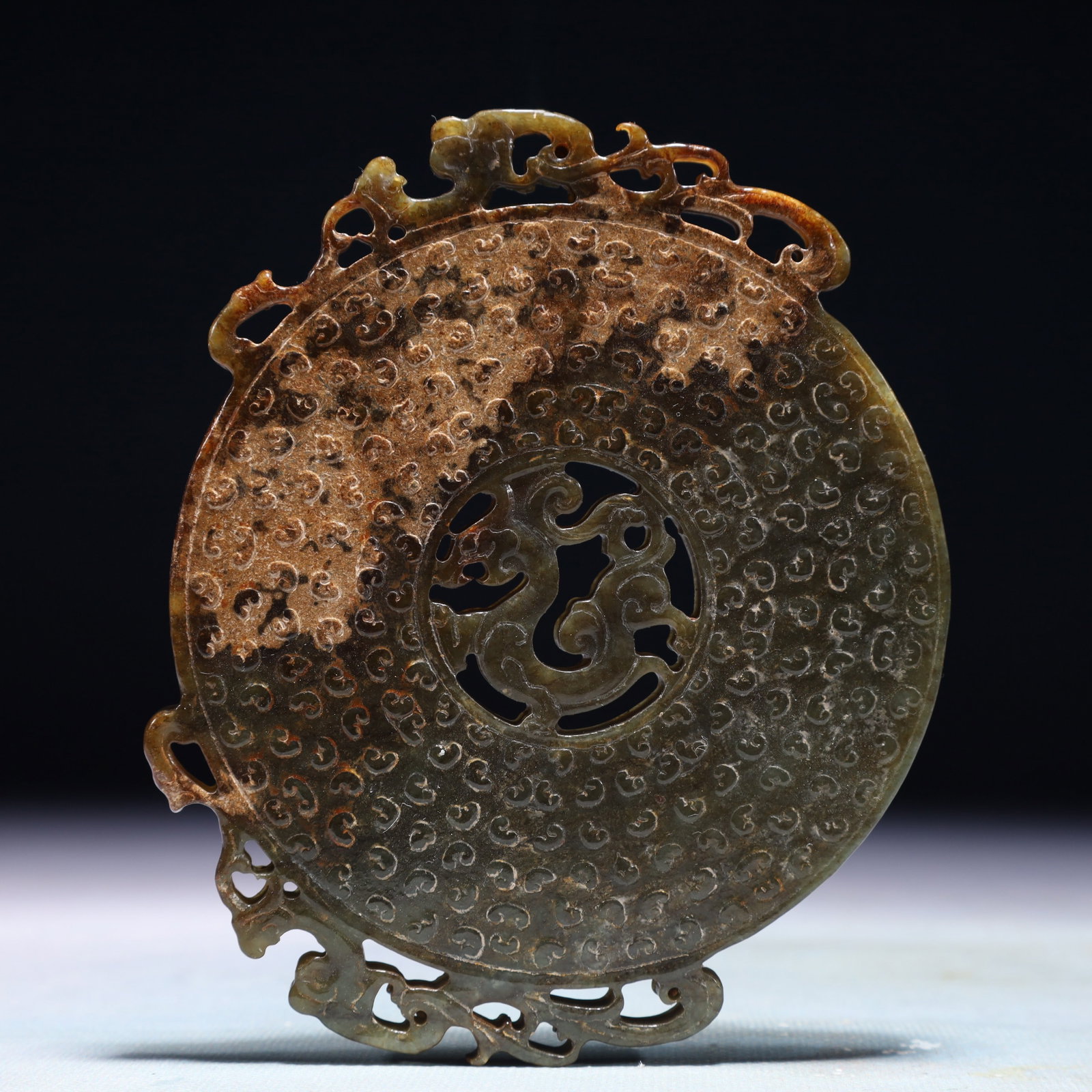 An Exquisite Jasper Auspicious Cloud Pattern Pendant - 4