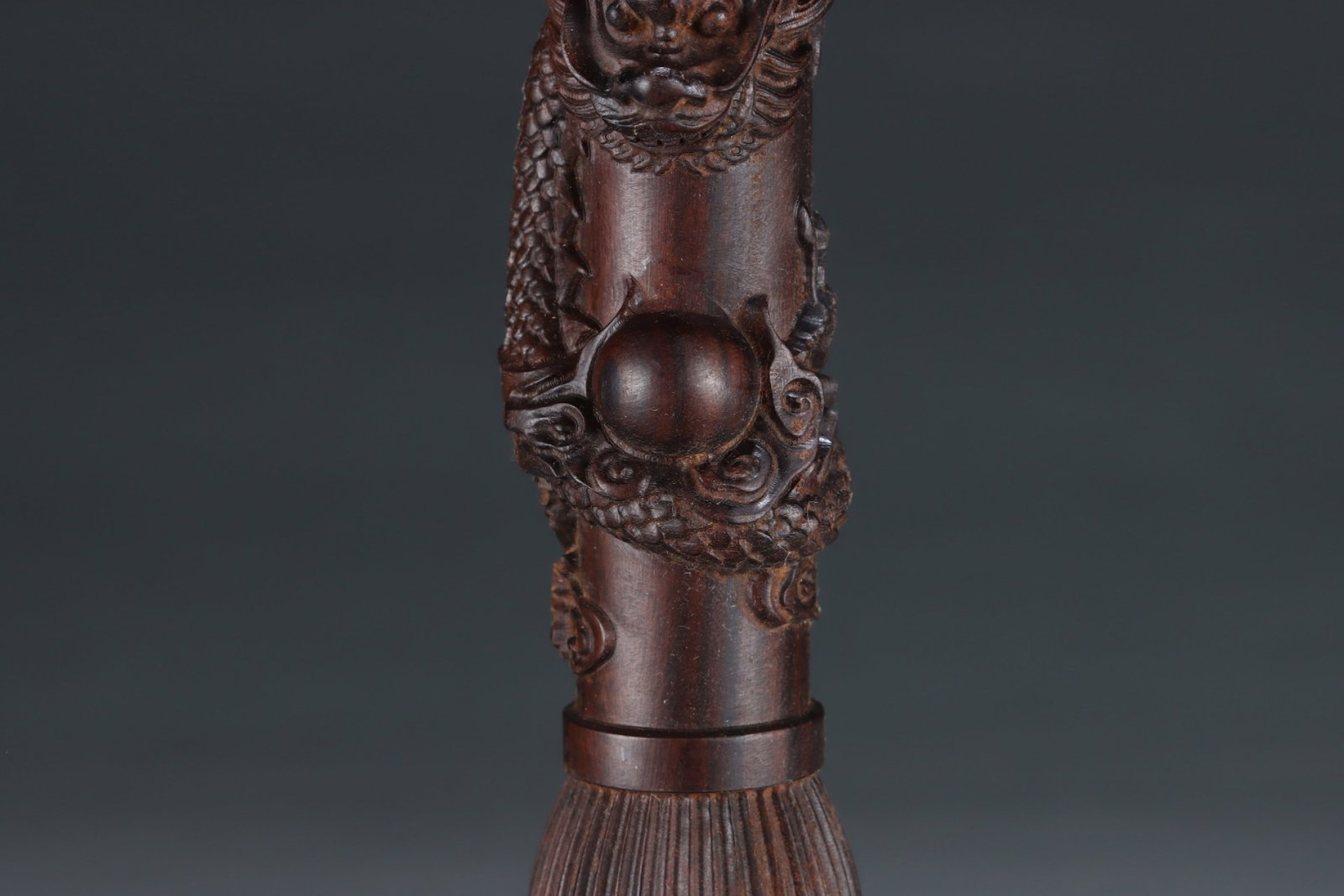 A Rare Eaglewood Dragon Pattern Ink Brush - 3
