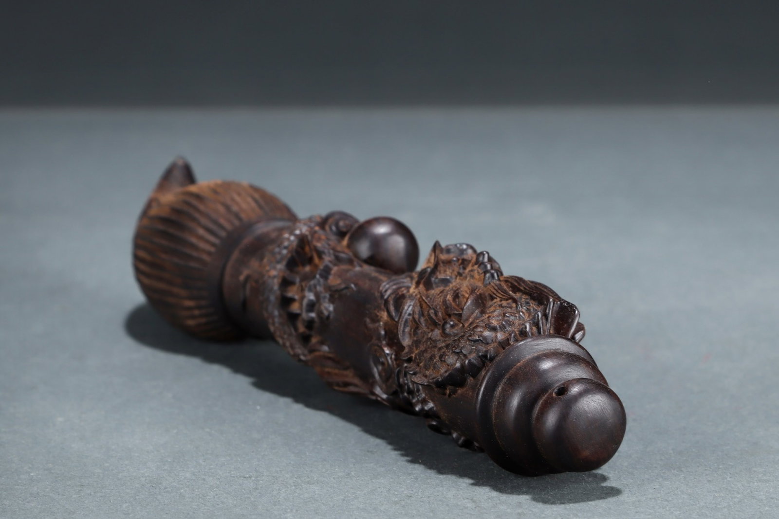 A Rare Eaglewood Dragon Pattern Ink Brush - 6