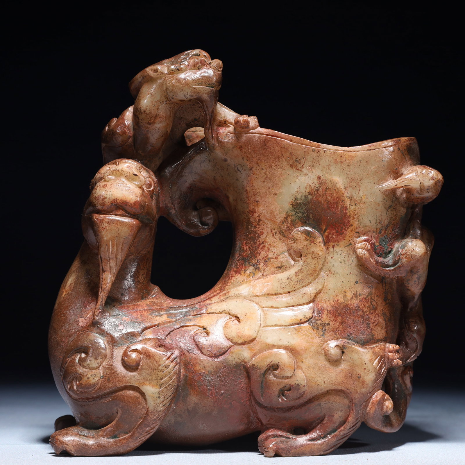 An Archaic Archaic Jade Beast Goblet (1 of 12)