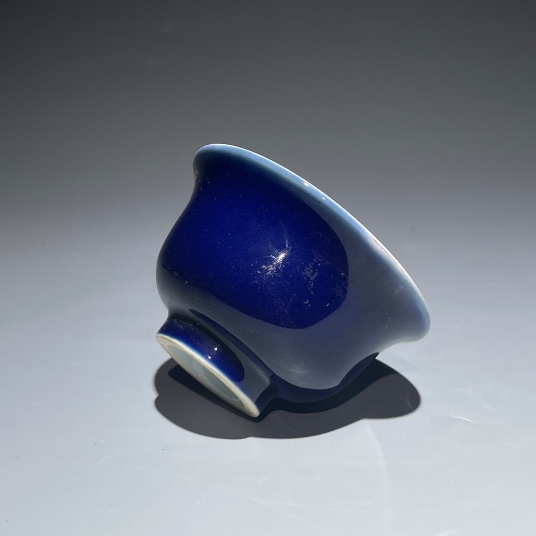 An Exquisite Ji Blue Ruby Red Glazed Cup - 3