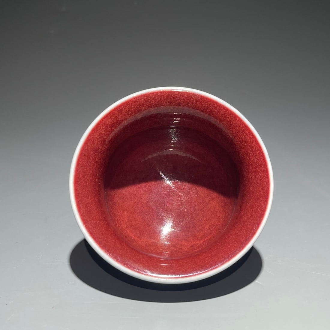 An Exquisite Ji Blue Ruby Red Glazed Cup - 4