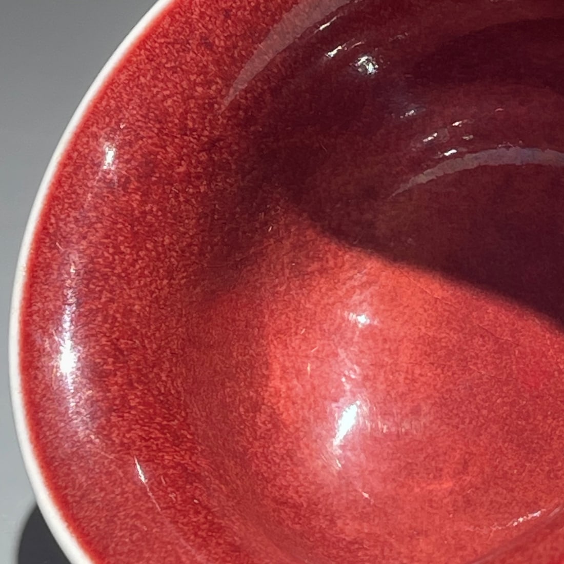 An Exquisite Ji Blue Ruby Red Glazed Cup - 5