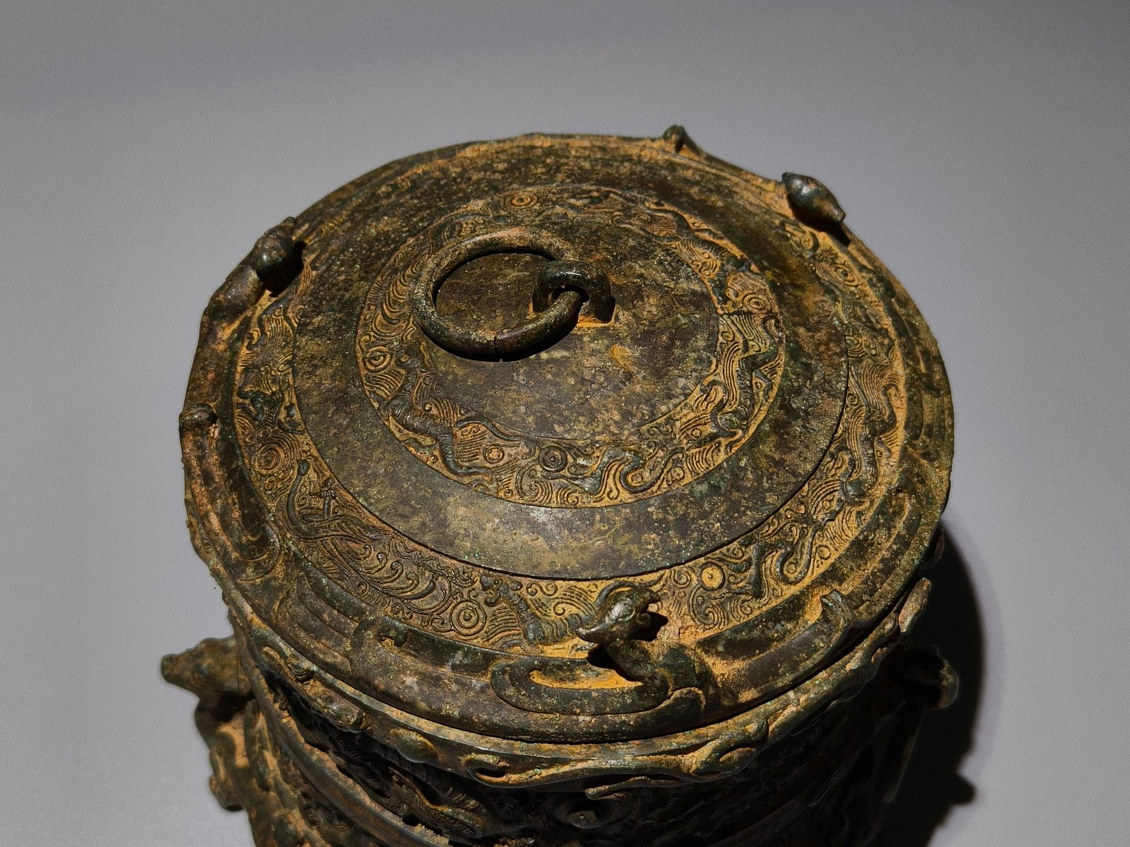 An Exquisite Bronze Auspicious Beast Pattern Jar - 6
