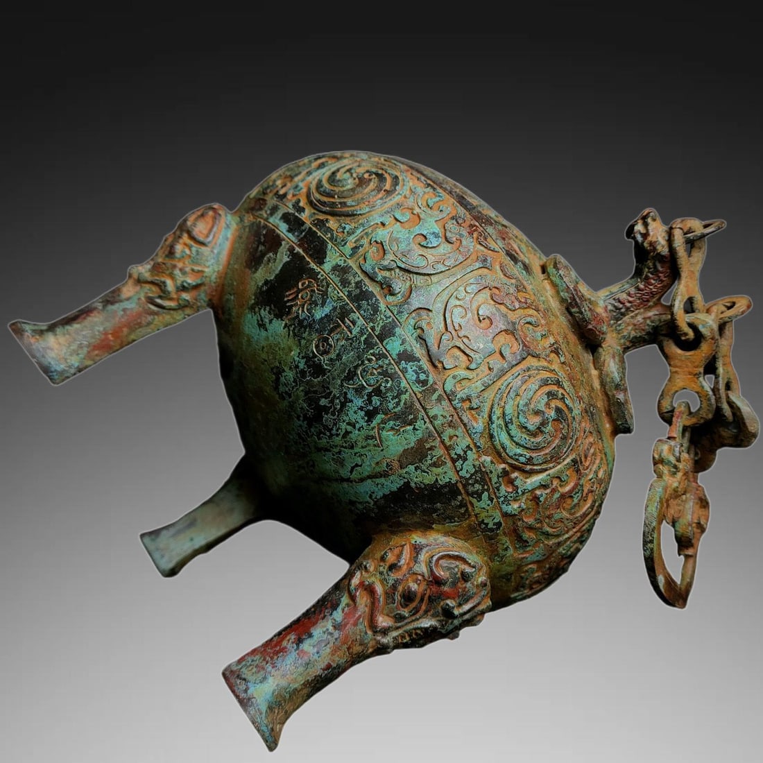 An Exquisite Bronze Tripod Ding - 6