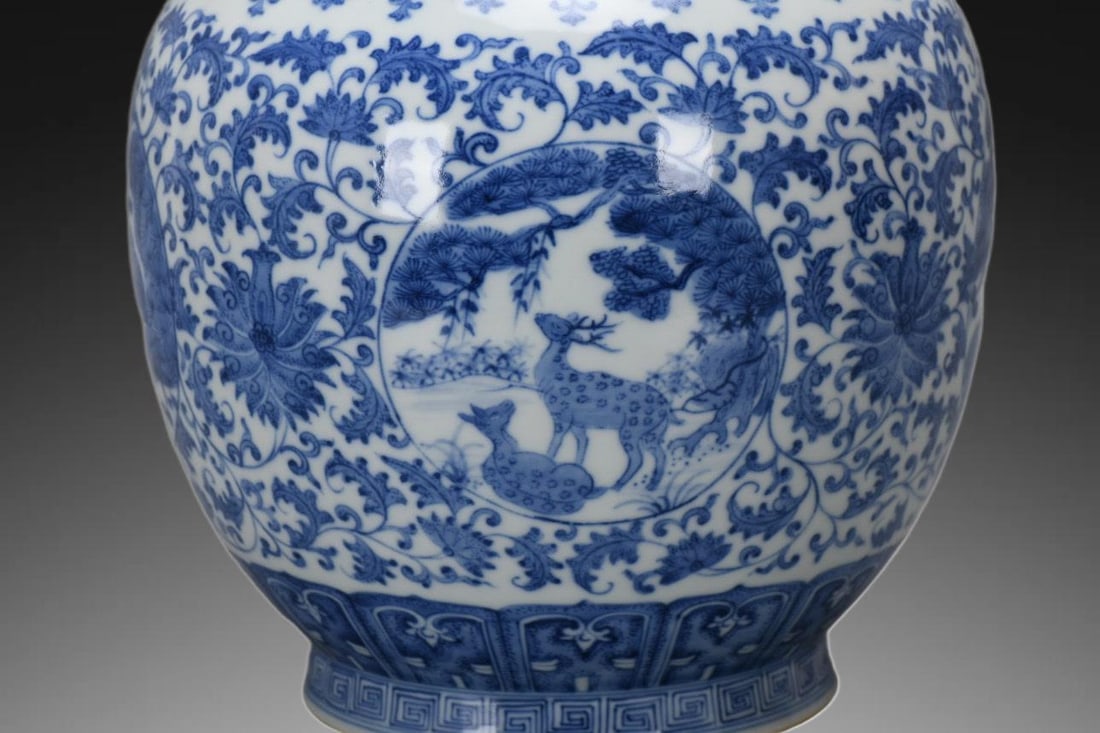 An Exquisite Blue and White Lotus Pattern Vase - 6