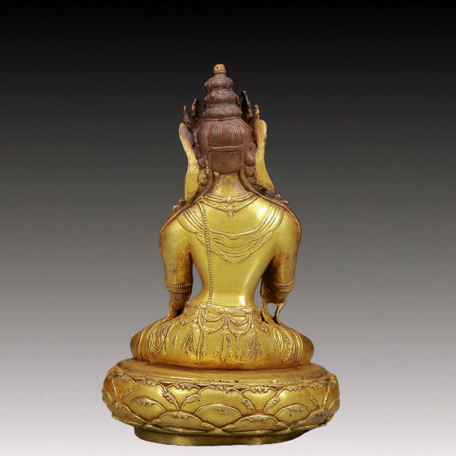 A Solemn Gilt Bronze Buddha Statue - 8