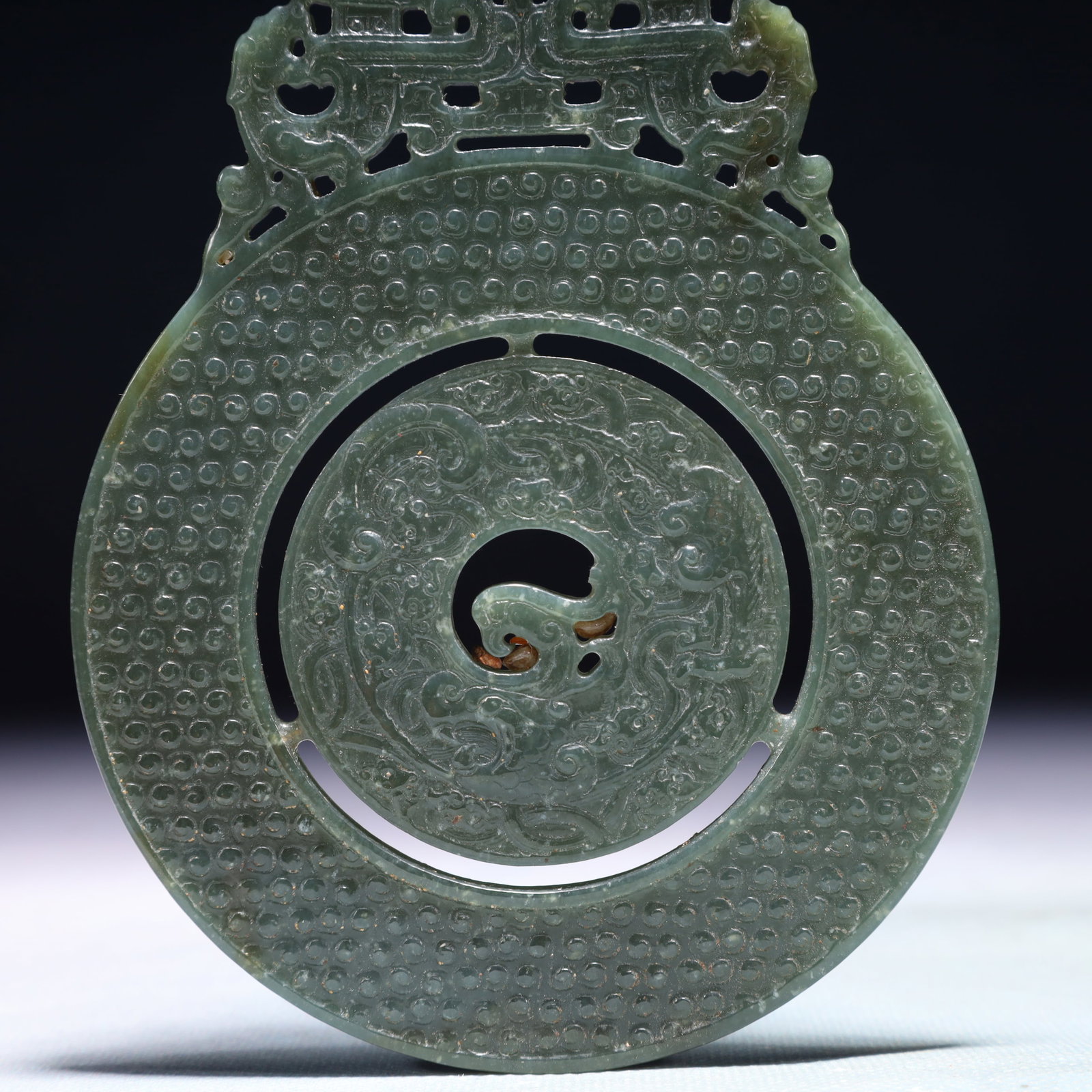 An Exquisite Jasper Dragon Pattern Pendant - 3
