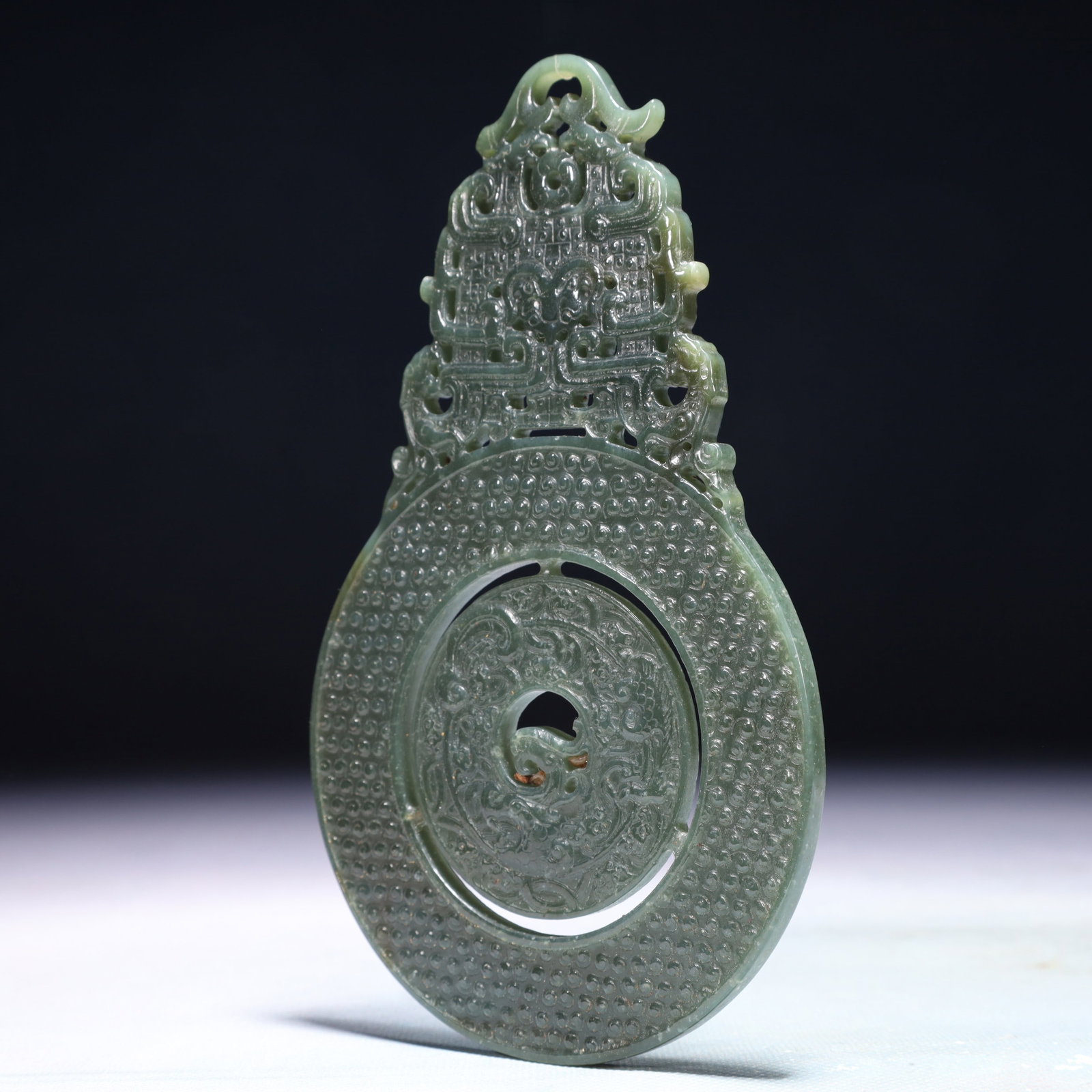 An Exquisite Jasper Dragon Pattern Pendant - 4