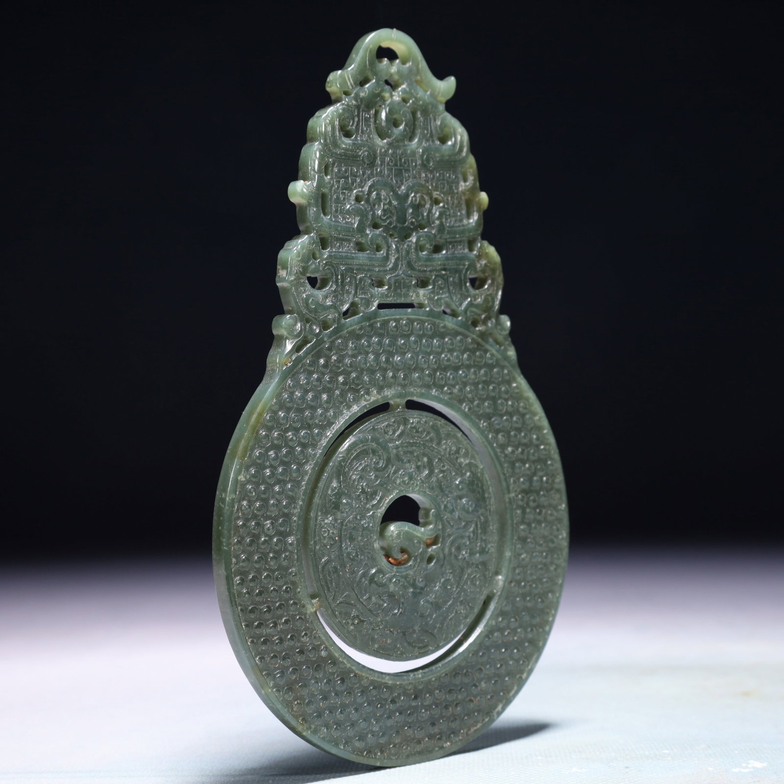 An Exquisite Jasper Dragon Pattern Pendant - 5