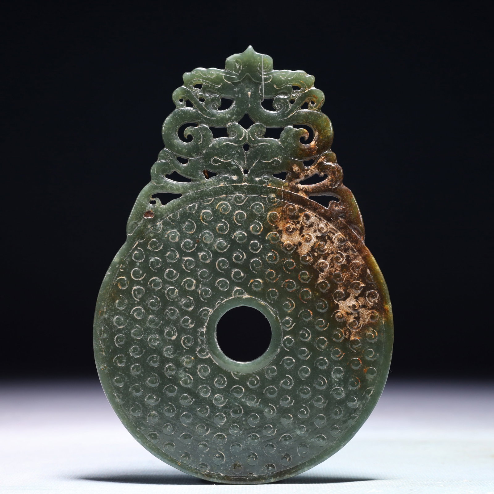 An Exquisite Jasper Dragon Pattern Pendant - 6