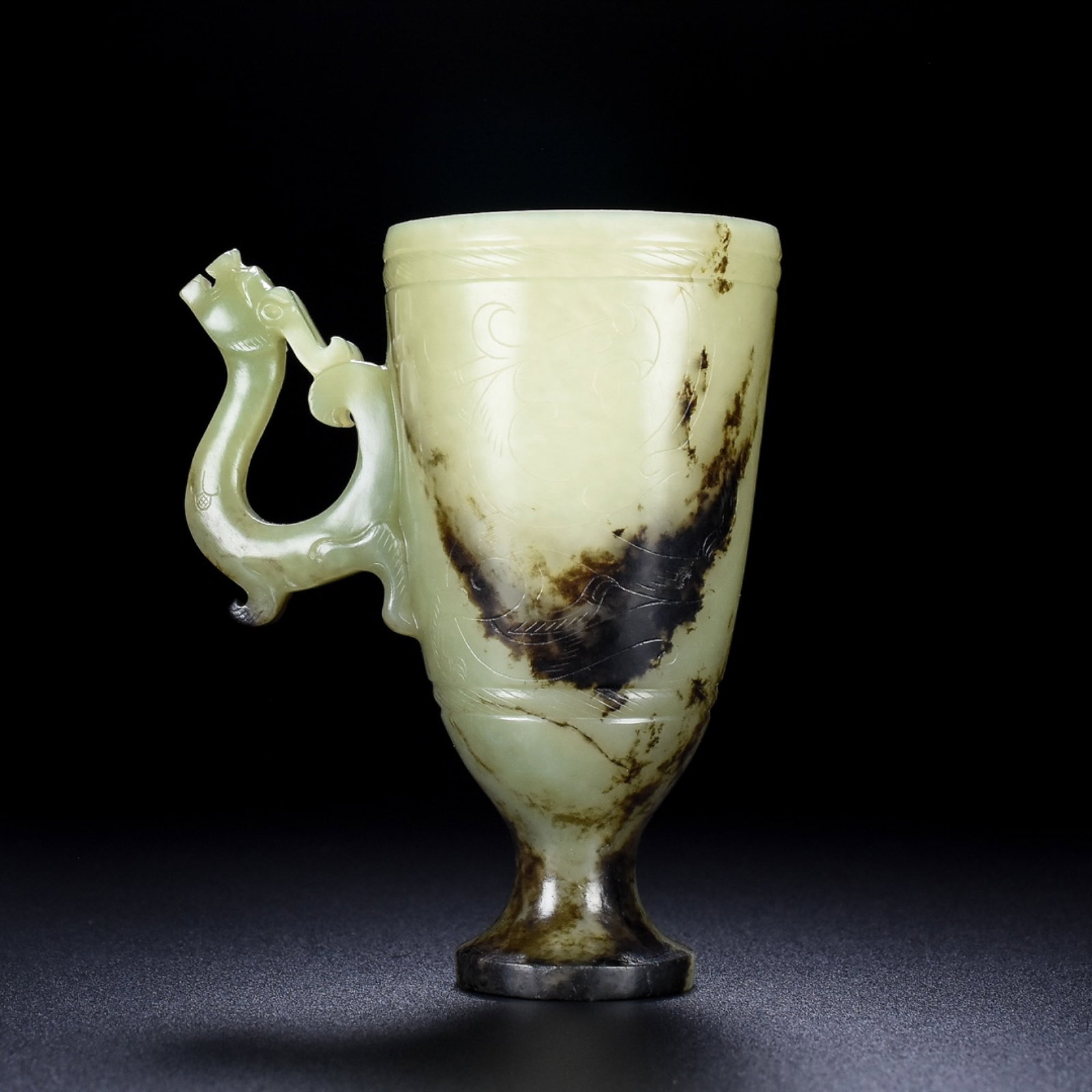 An Archaic Gaogu yu Dragon Pattern Cup - 7