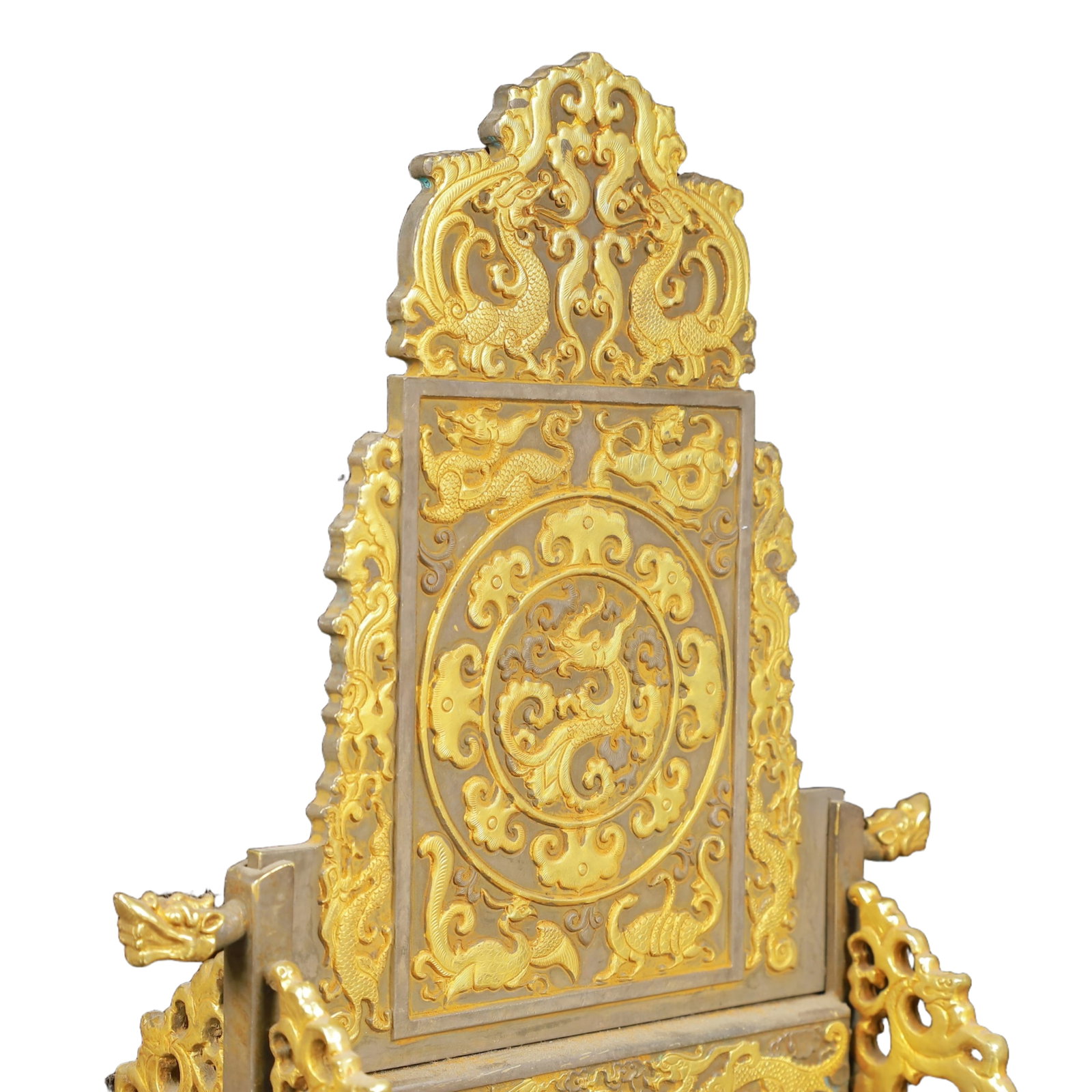 An Exquisite Gilt Silver Auspicious Beast Pattern Screen - 7
