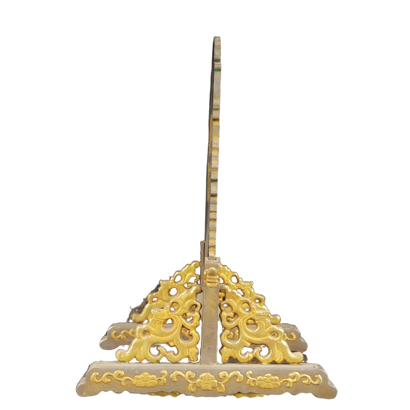 An Exquisite Gilt Silver Auspicious Beast Pattern Screen - 8