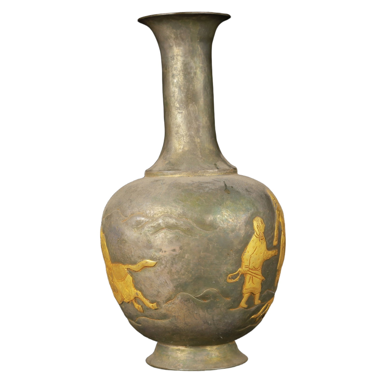 An Exquisite Gilt Silver Figure Pattern Vase - 12