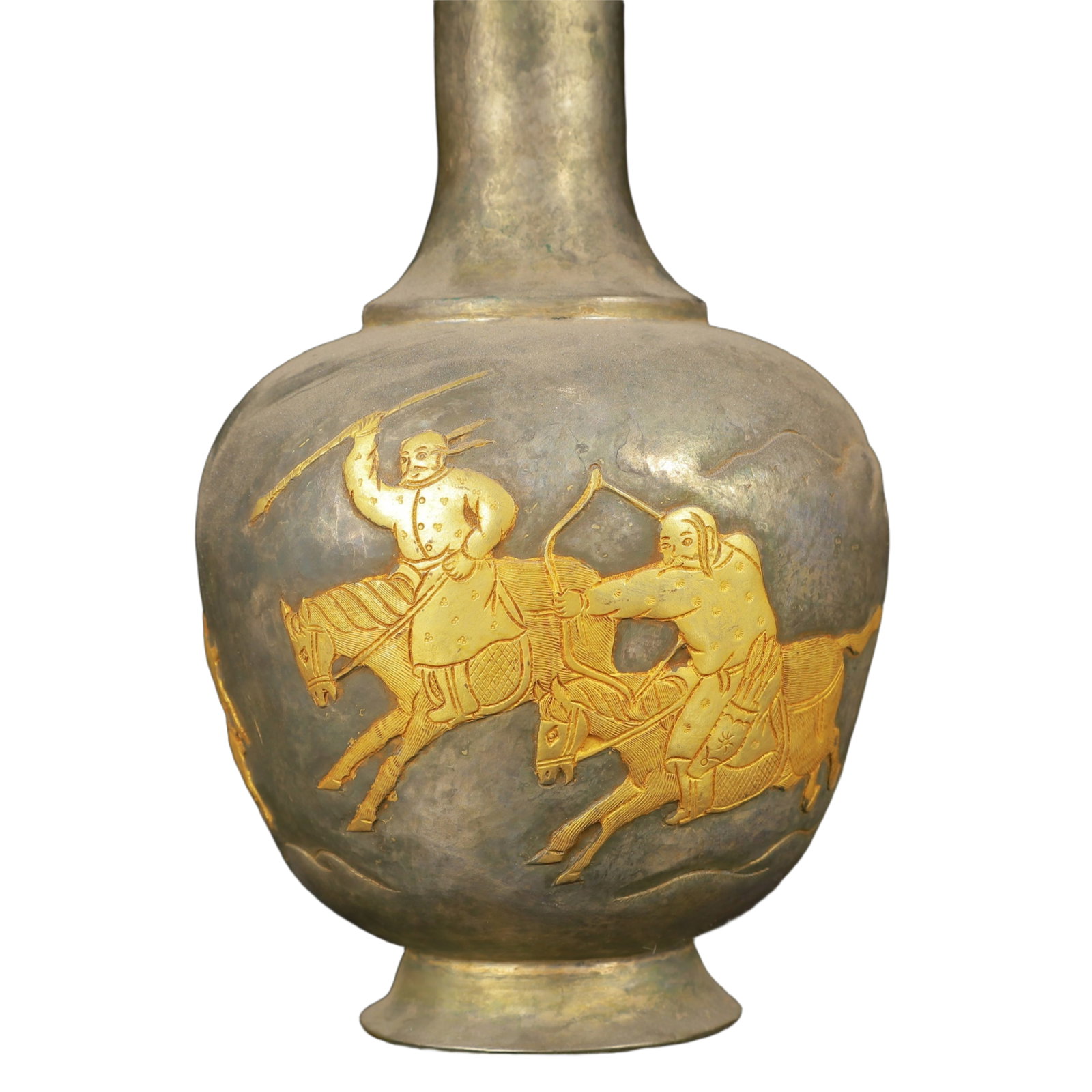 An Exquisite Gilt Silver Figure Pattern Vase - 3