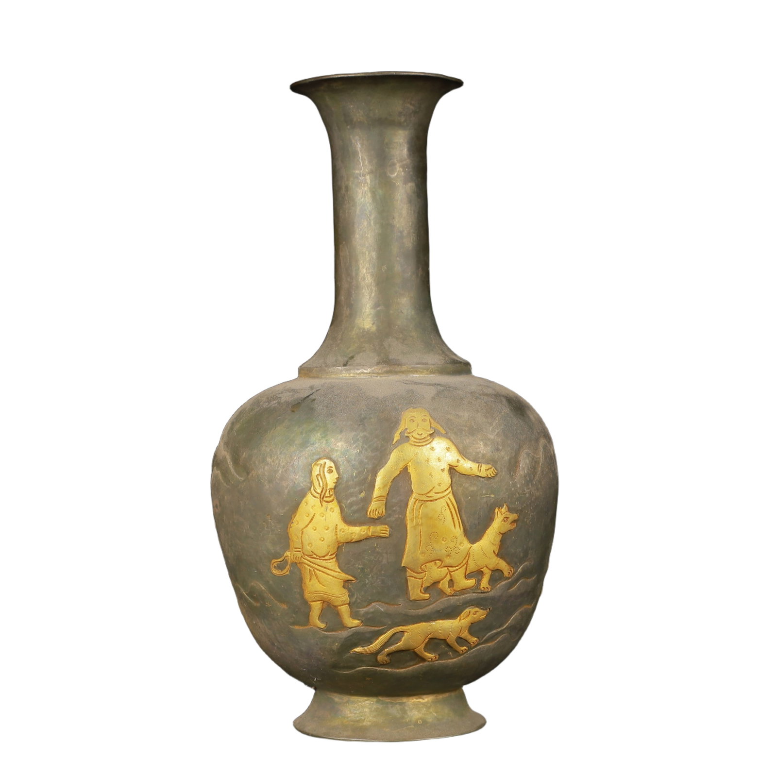 An Exquisite Gilt Silver Figure Pattern Vase - 7
