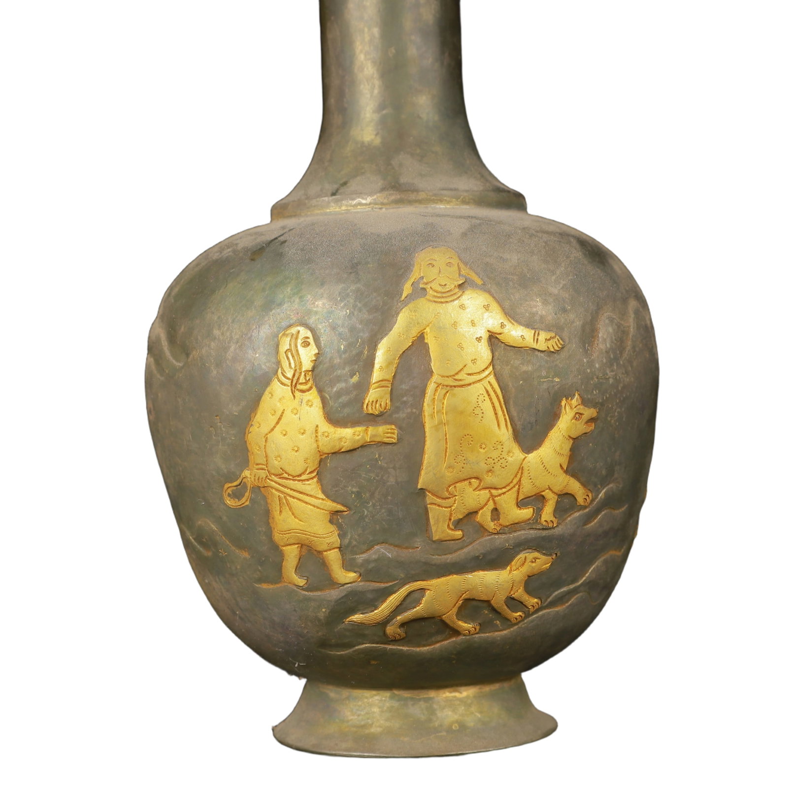 An Exquisite Gilt Silver Figure Pattern Vase - 9