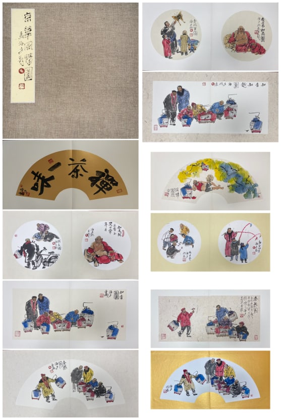 A Chinese Album Ink Painting of Character and Story on Paper: A Chinese Album Ink Painting of Character and Story on Paper,Ma Haifang,Size:35.4inx17.7in 一本中国水墨人物故事画册,马