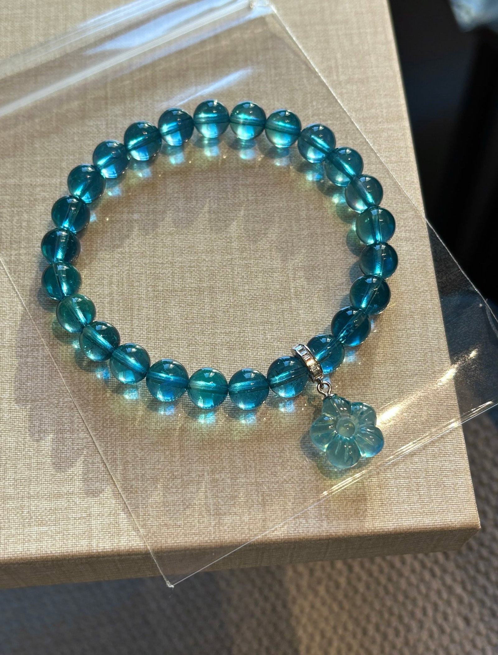 An Exquisite Aquamarine Bracelet: An Exquisite Aquamarine Bracelet,Size:0.3in,Weight:17.5g 海蓝宝手串
