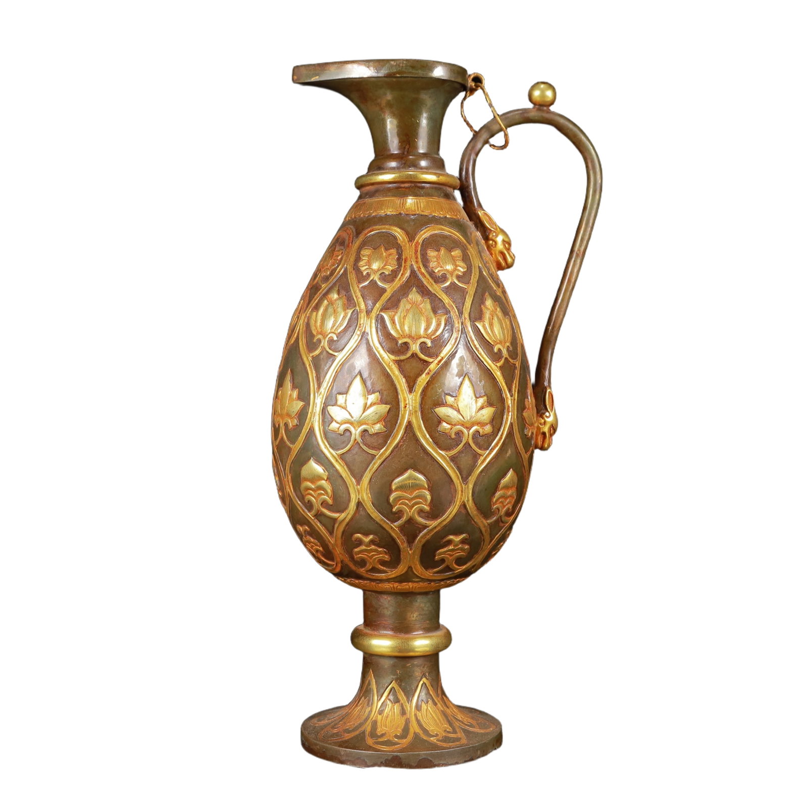 An Exquisite Gilt Silver Flower Pattern Ewer (1 of 13)