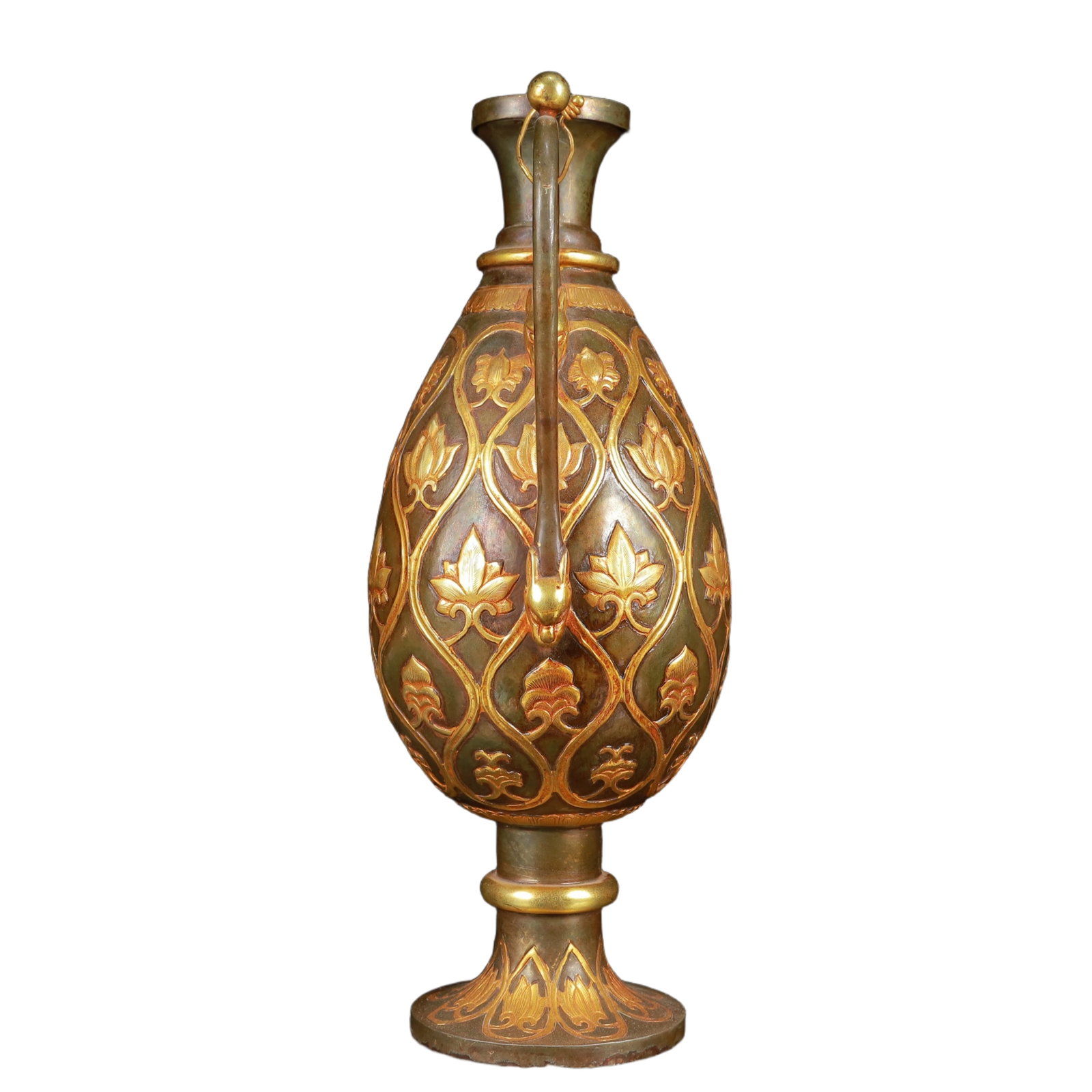 An Exquisite Gilt Silver Flower Pattern Ewer - 5