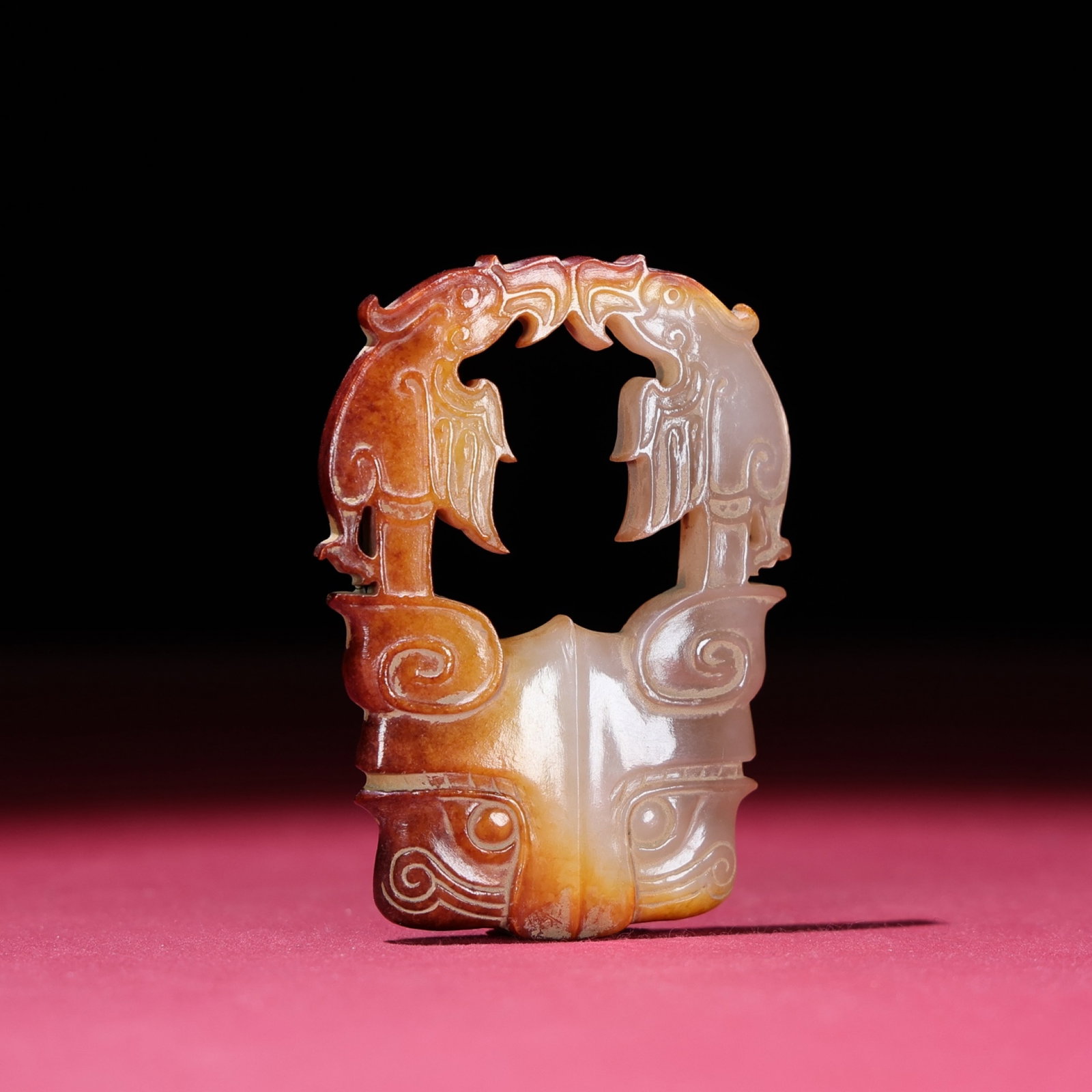 White Jade Beast-Face Pattern Pendant - 3