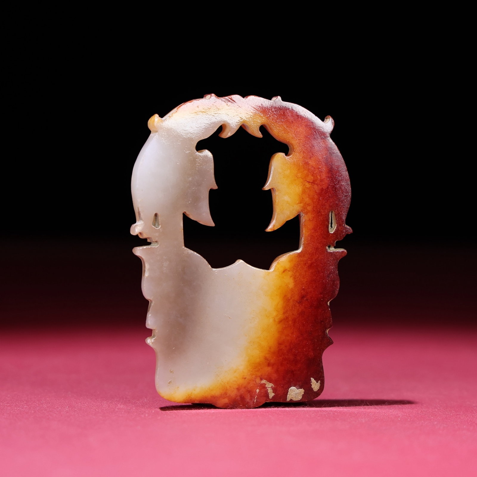 White Jade Beast-Face Pattern Pendant - 5