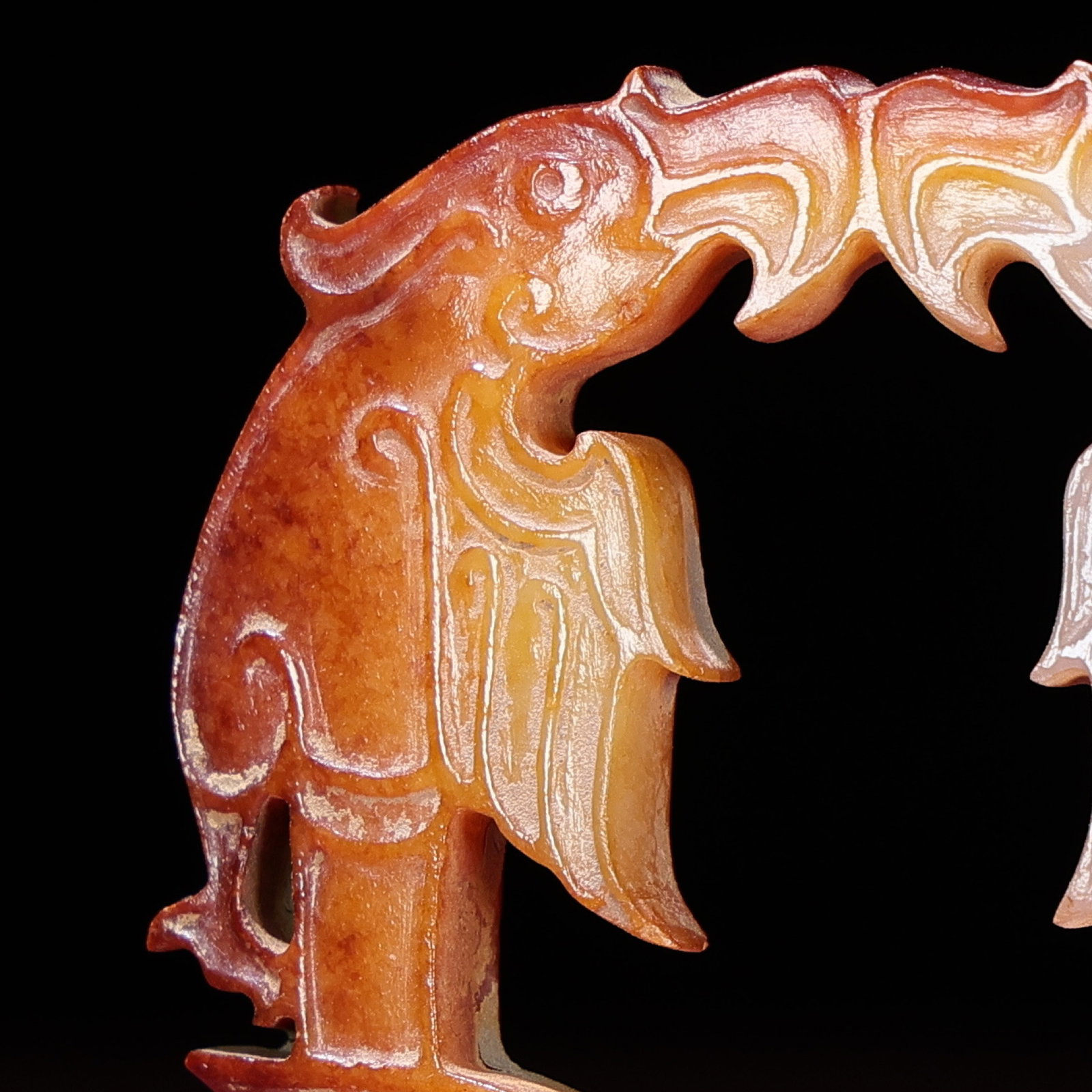 White Jade Beast-Face Pattern Pendant - 7
