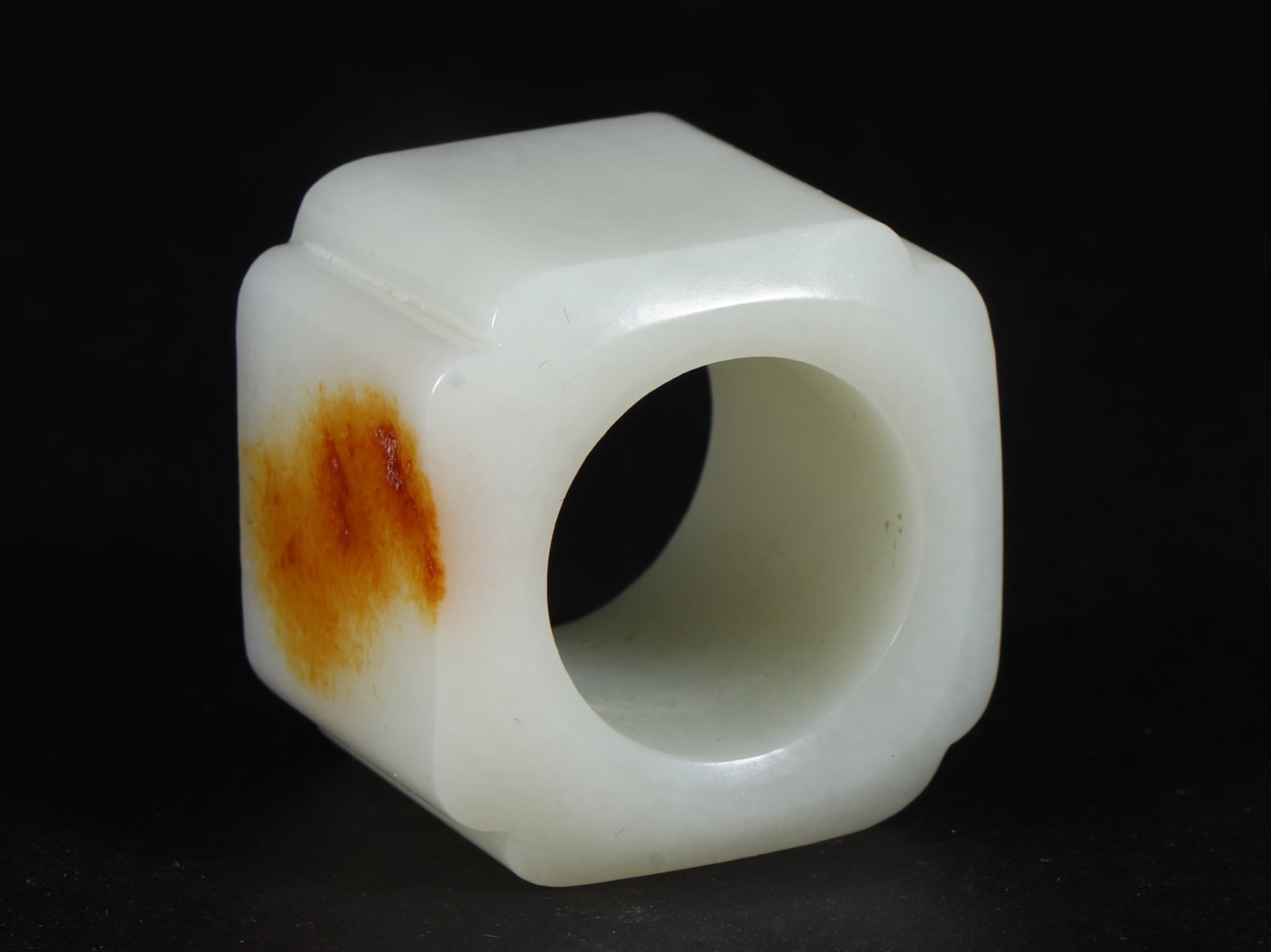 An Exquisite White Jade Thumb Ring - 8
