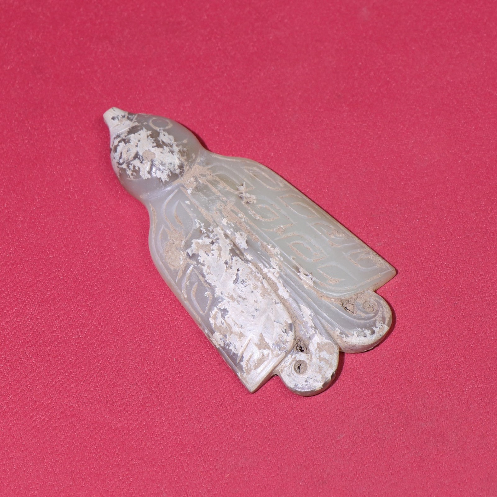 White Jade Phoenix Hand Piece - 8