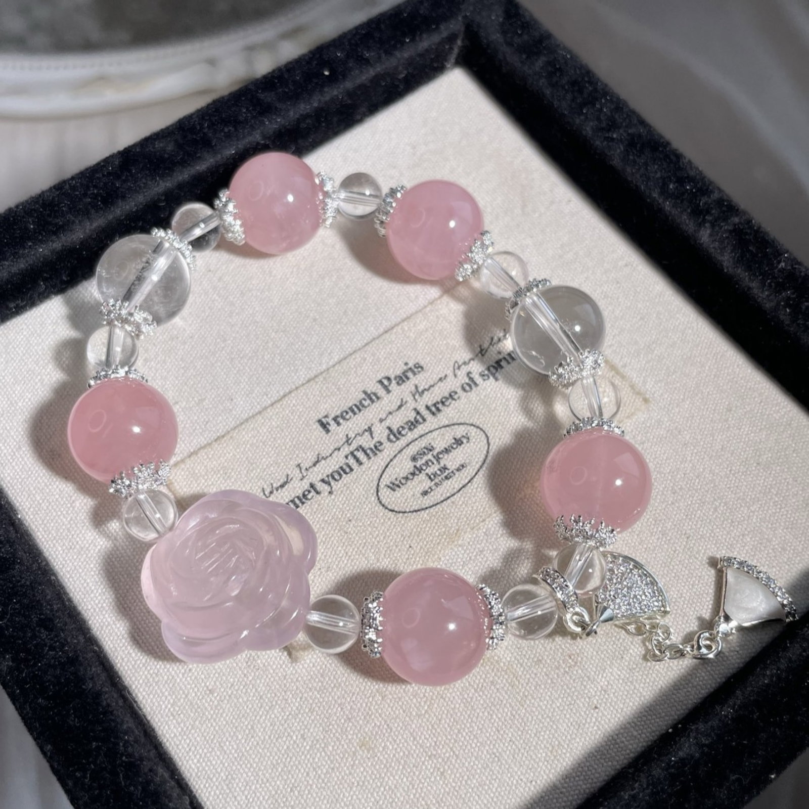 An Exquisite Crystal Bracelet: An Exquisite Crystal Bracelet,Size:0.5in 水晶手串