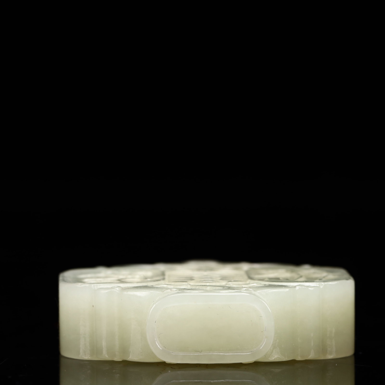 An Exquisite White Jade Flower Pattern Snuff Bottle - 6
