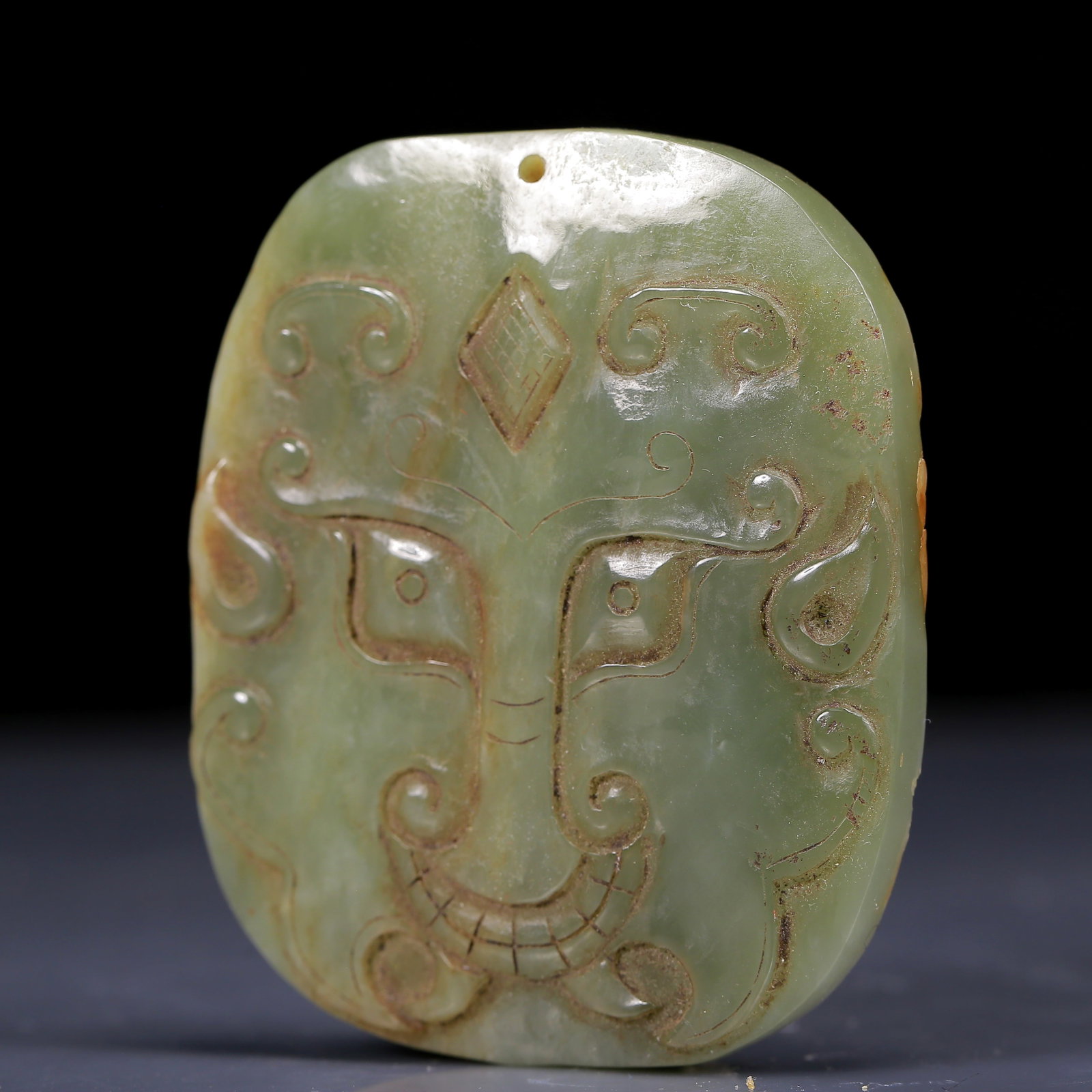 An Exquisite Jasper Beast Pattern Pendant - 2