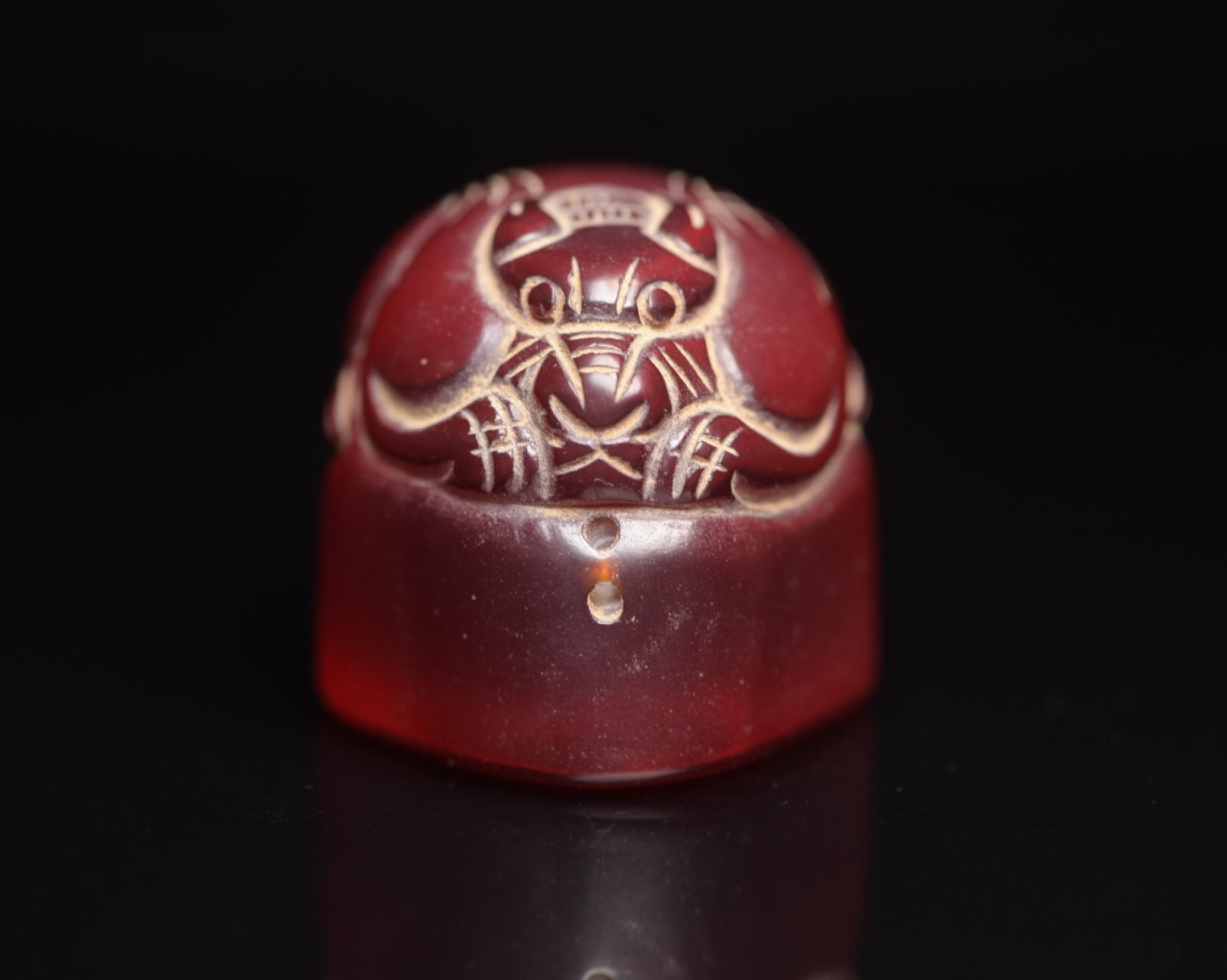 An Exquisite Agate Beast Seal: An Exquisite Agate Beast Seal,Qing Dynasty,China,Size:1.6inx1.3inx1.3in,Weight:161g 玛瑙兽印章,中国清代