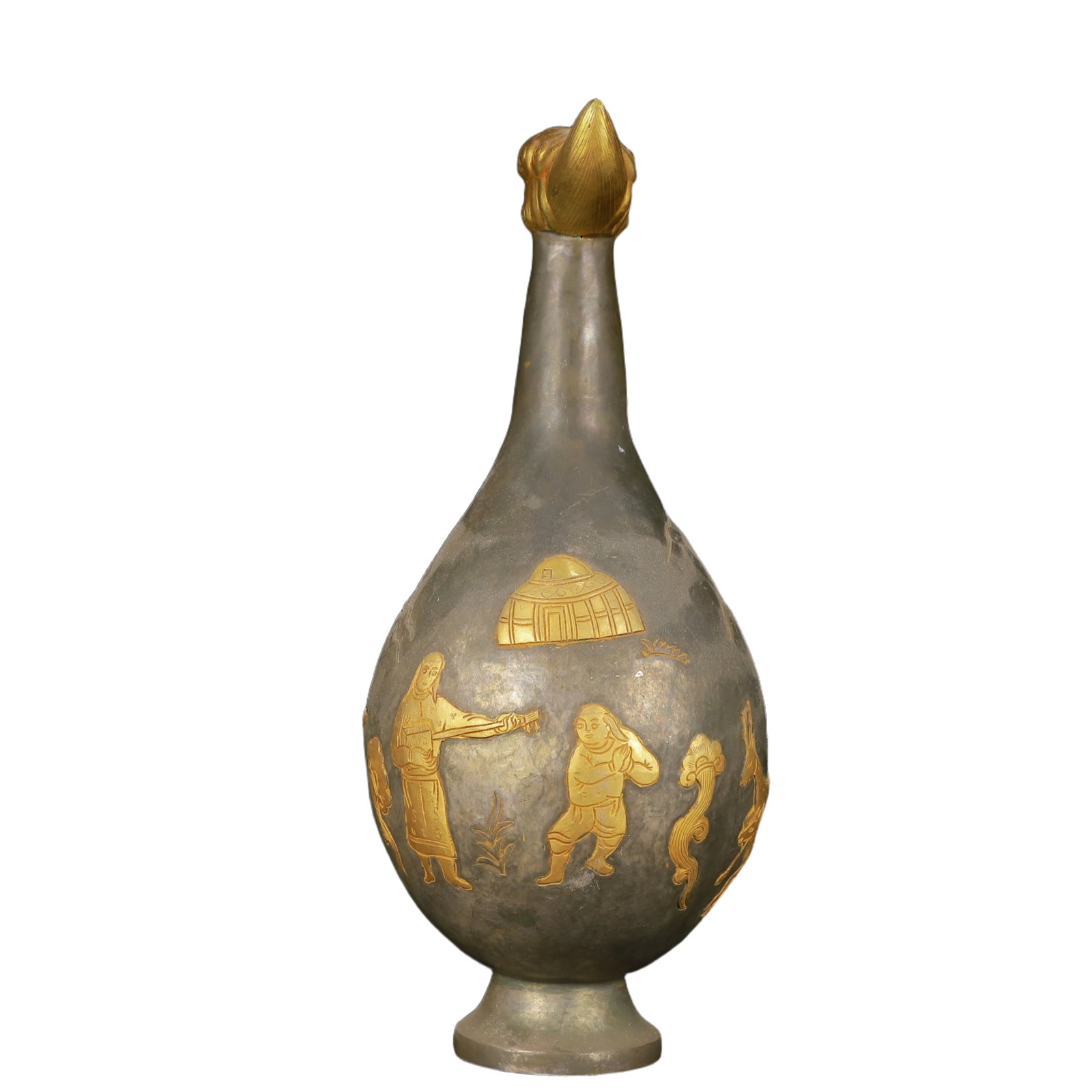 An Exquisite Gilt Silver Figure Pattern Vase - 13