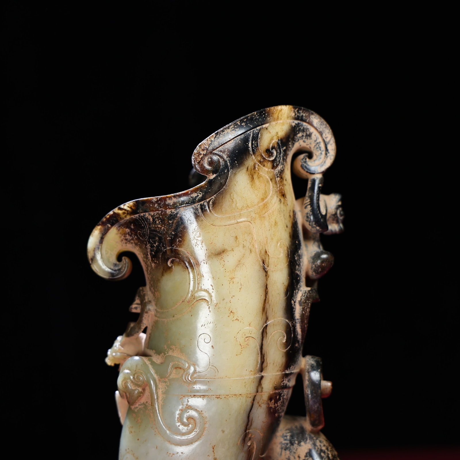 An Exquisite White Jade Dragon Pattern Cup - 5