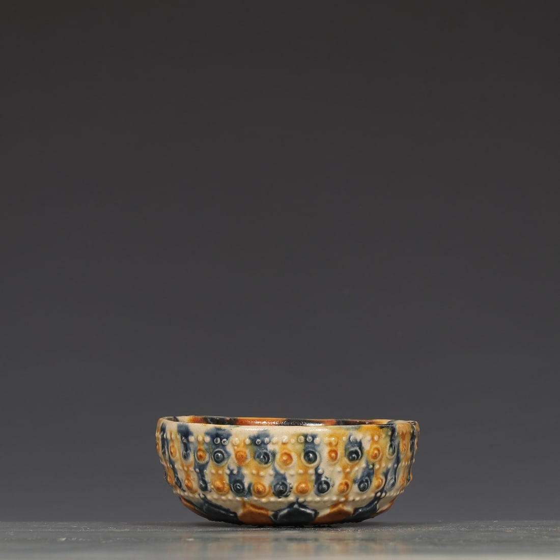 An Exquisite Gongxian yao Tang Tri-Color Glazed Pottery Cup (1 of 8)