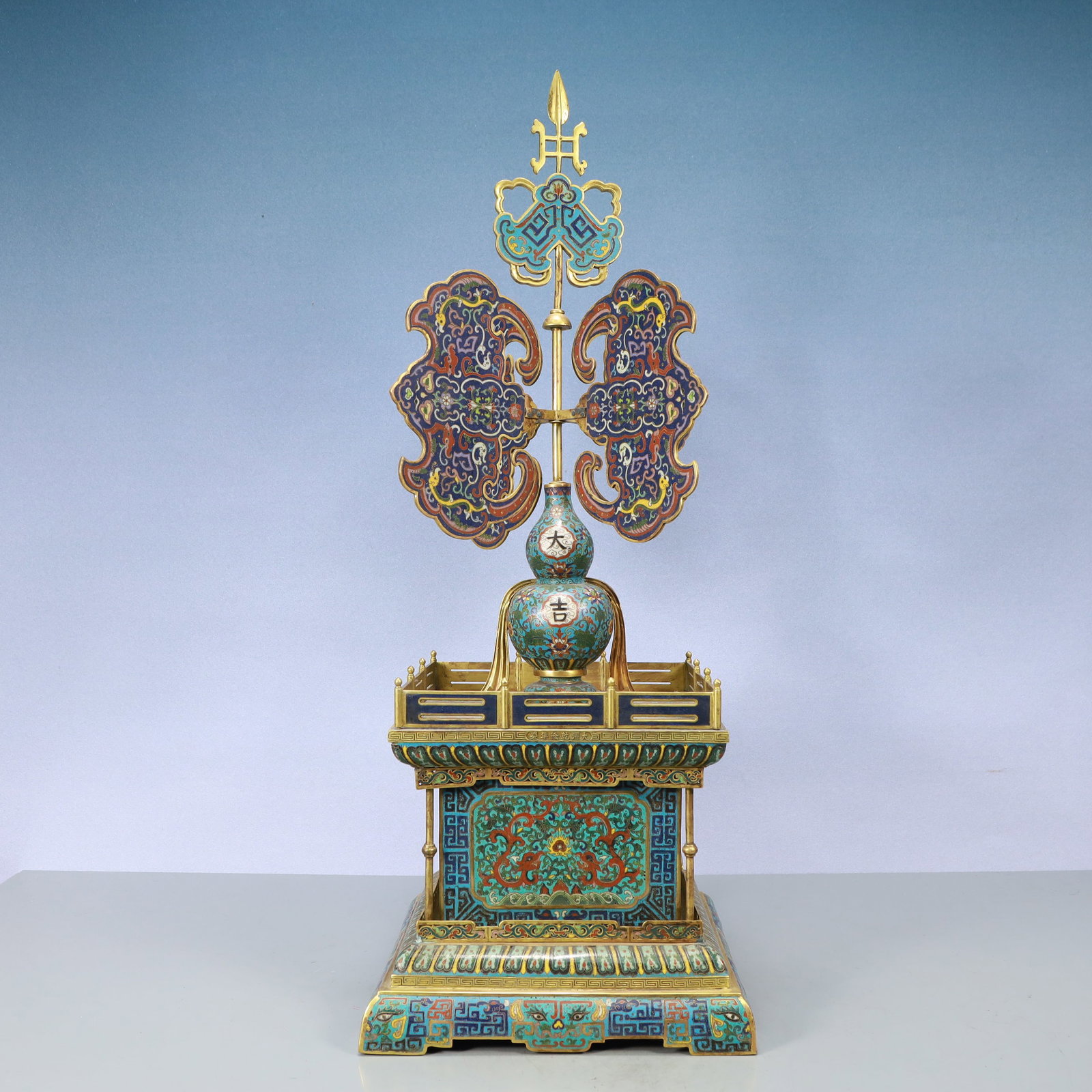 A Exquisite Cloisonne Lotus Pattern Dragon Pattern Beast-Face Pattern Ornament - 5