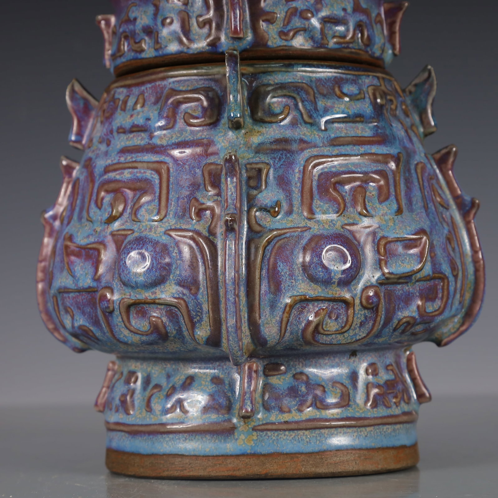 A Exquisite Jun yao Beast-Face Pattern Ewer - 3