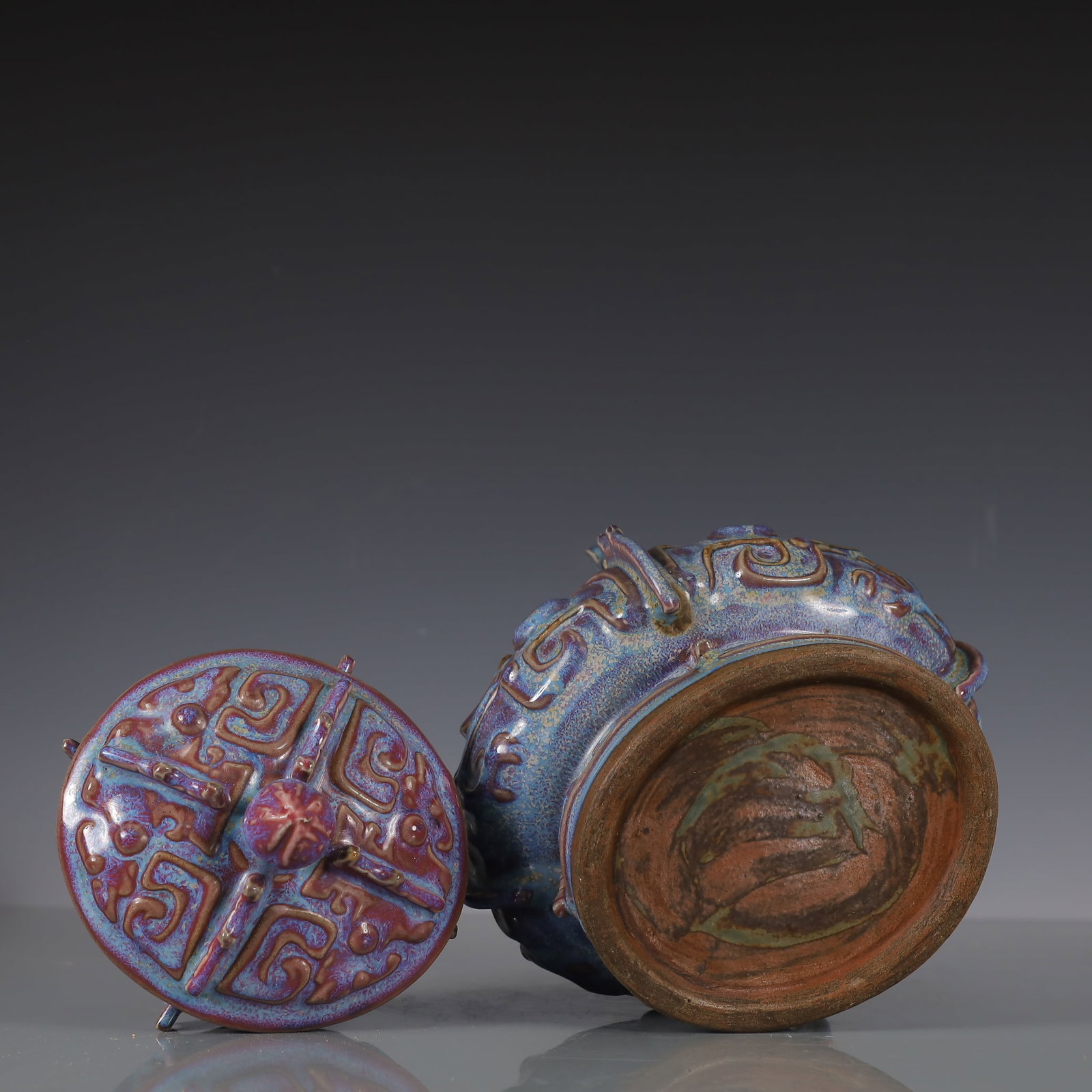 A Exquisite Jun yao Beast-Face Pattern Ewer - 8