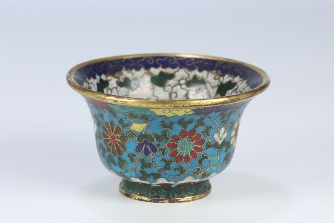 An Exquisite Cloisonne Flower Pattern Cup - 2