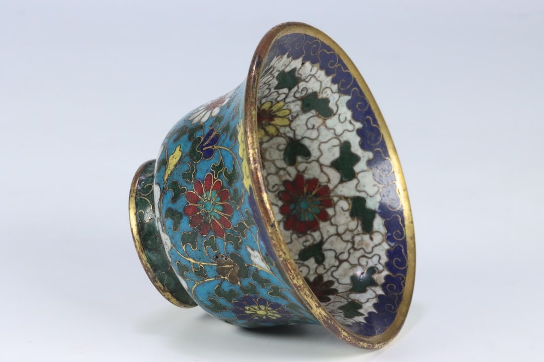 An Exquisite Cloisonne Flower Pattern Cup - 3