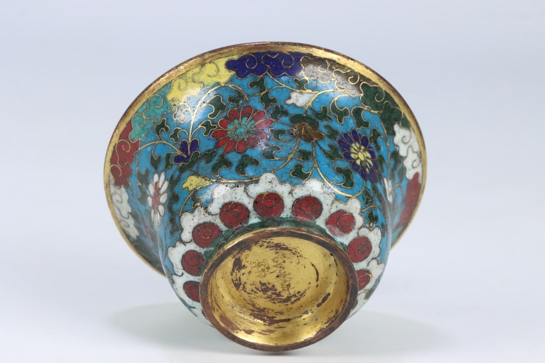 An Exquisite Cloisonne Flower Pattern Cup - 6