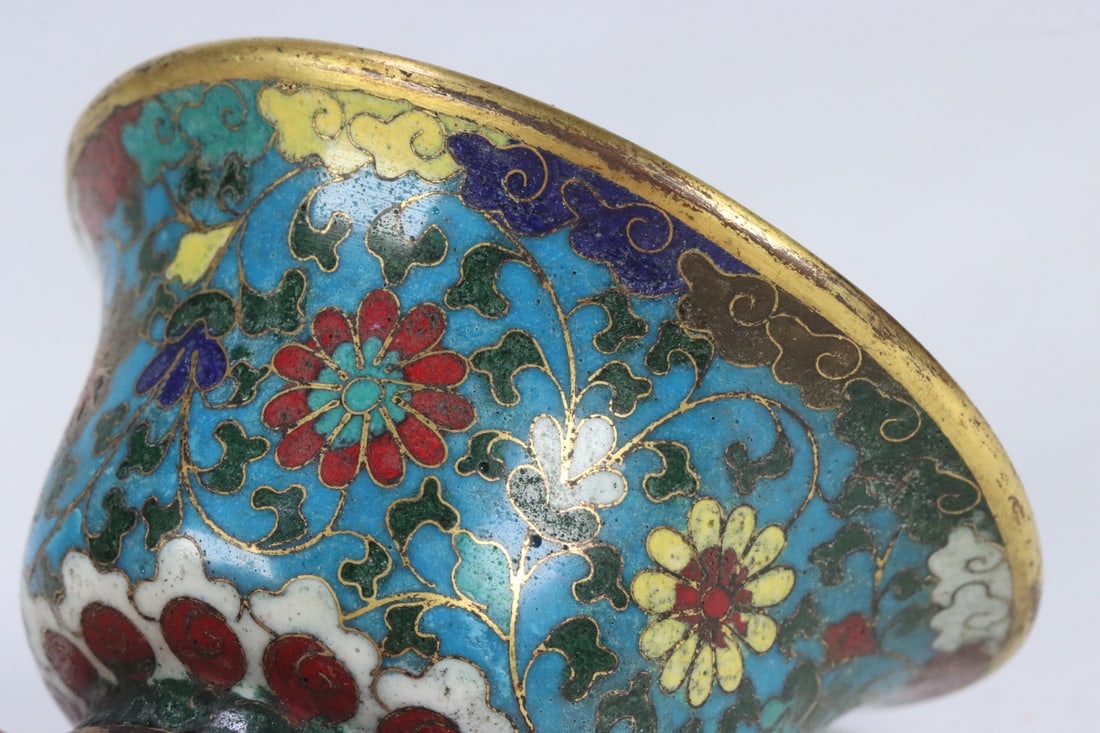 An Exquisite Cloisonne Flower Pattern Cup - 8