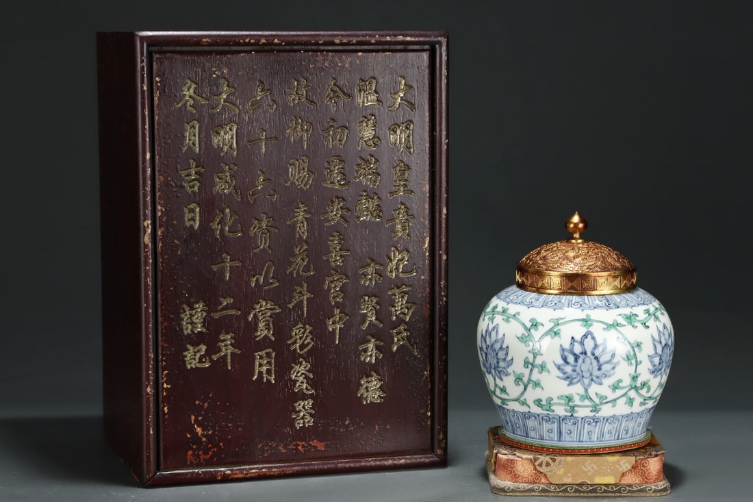 An Exquisite Doucai Lotus Pattern Jar (1 of 8)