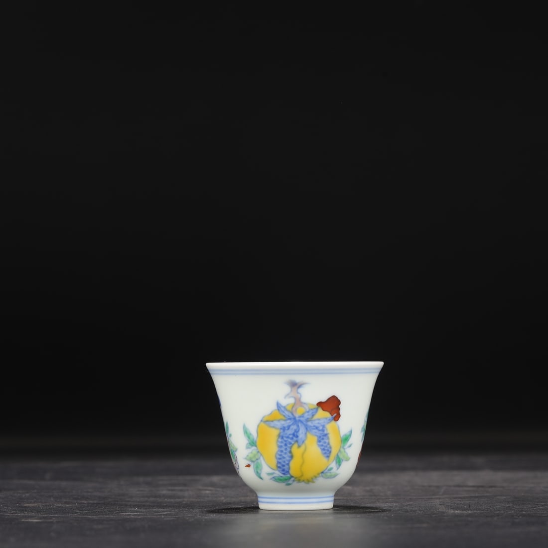 An Exquisite Doucai Melon and Fruit Pattern Cup (1 of 7)