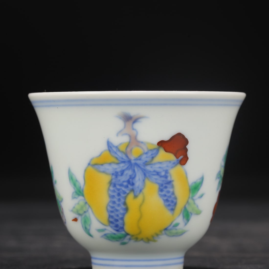 An Exquisite Doucai Melon and Fruit Pattern Cup - 2